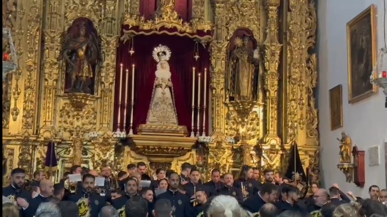 Marcha Tardes de miércoles santo Banda Caridad de Jerez en la iglesia de la Victoria(Jerez)