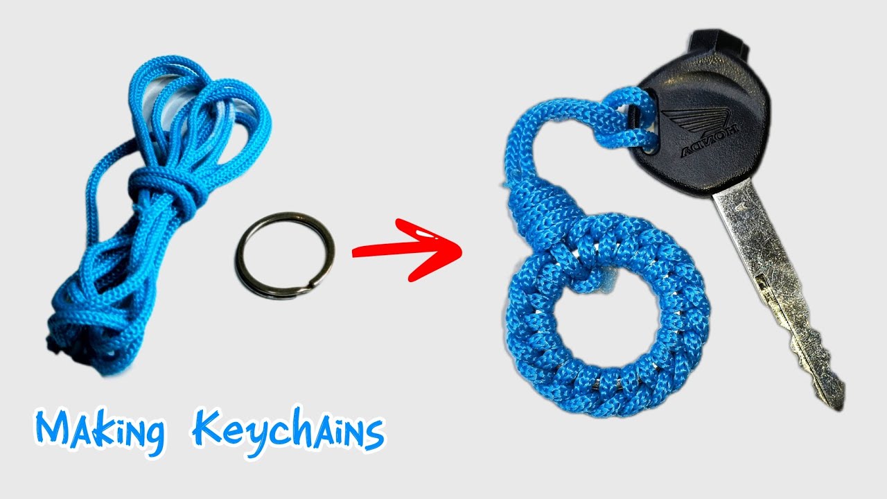 Making key chains from rope #knotskills 
