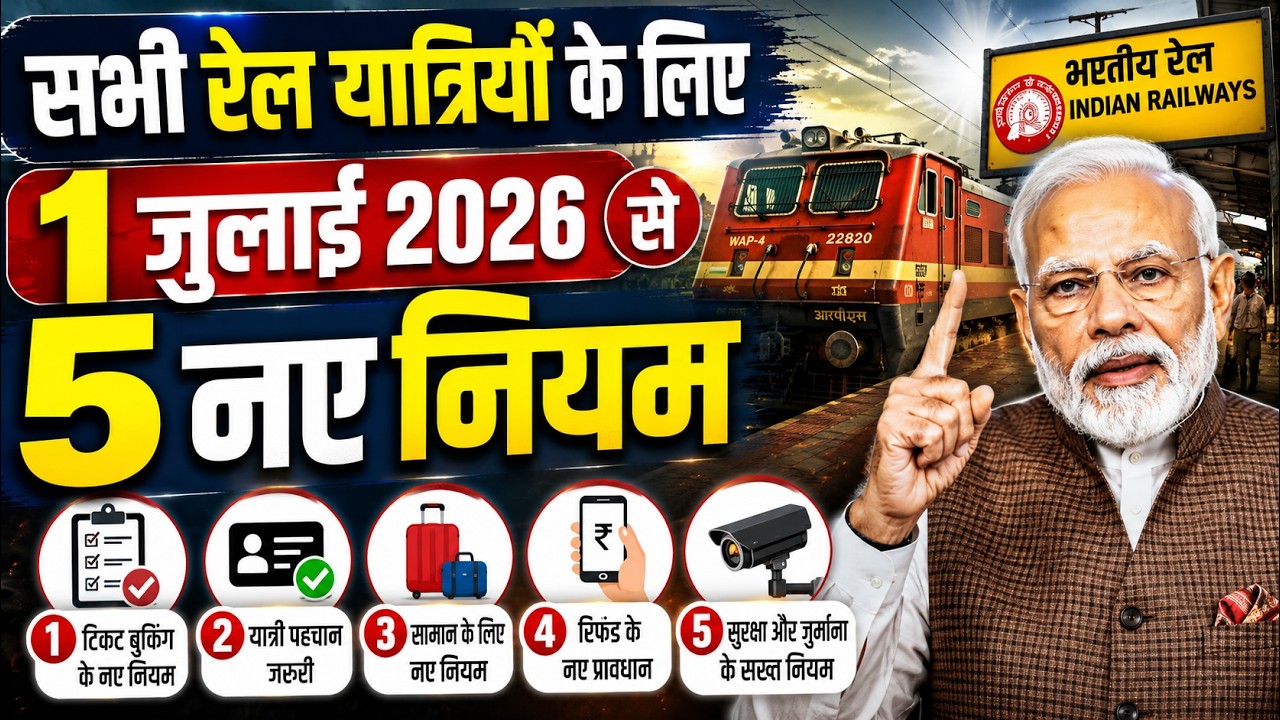 RAILWAY New Rules : सभी रेल यात्रियों के लिए 5 नए नियम 1 July 2026 PM Modi govt news
