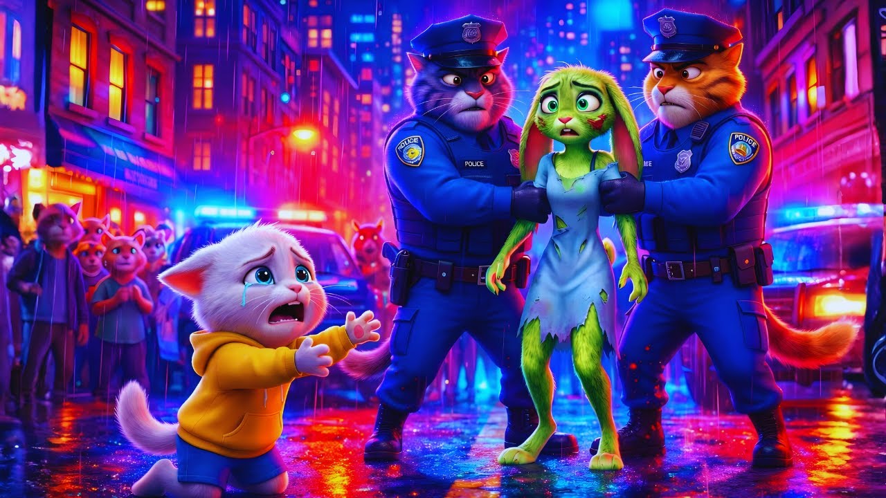 Police Arrest the Zootopia Zombie Bunny — Little Cat Breaks Down Crying 😿 | Sad Cat Story