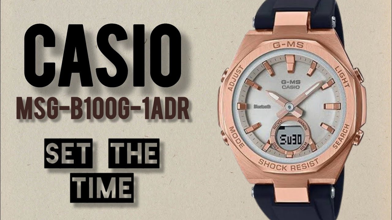 How to set time on manual casio Baby-G MSG-B100G-1ADR @timewatchdc