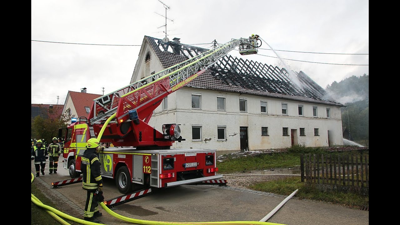Bibertal: Bei Schweißarbeiten ausgelöster Brand zerstört Bauernhaus
