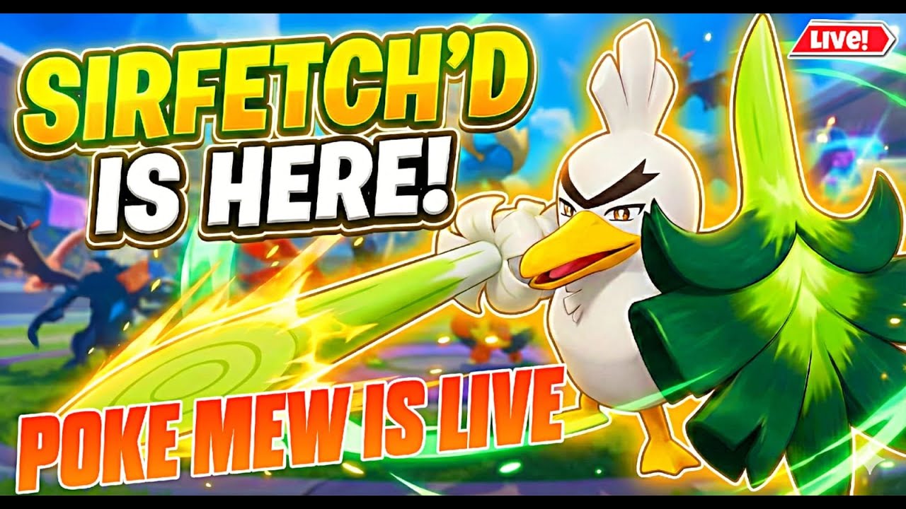 FINALLY SIRFETCH IS HERE GUYZ | POKEMON UNITE LIVE | POKE MEW IS LIVE#pokemonunitelive