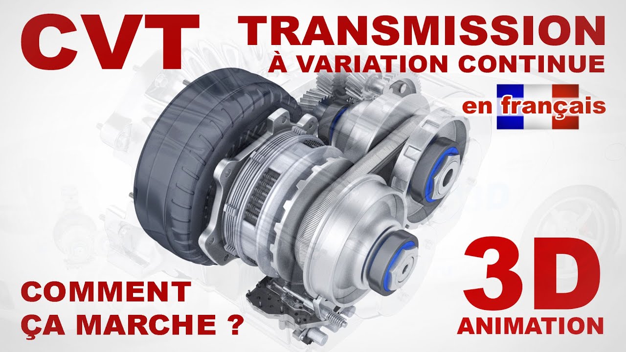 Comment fonctionne la transmission à variation continue (CVT)? (Animation 3D)