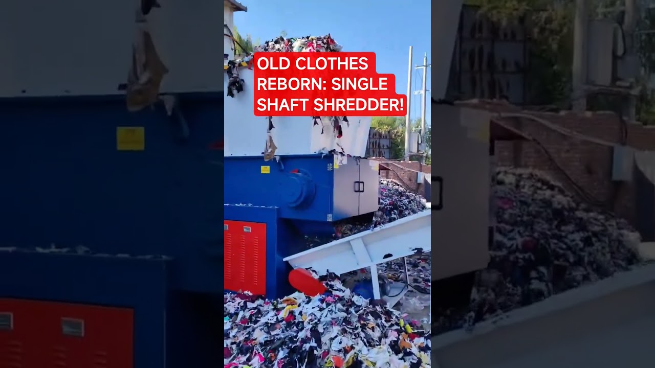 SHOCKING! Single Shaft Shredder Pulverizes Old Clothes: Textile Recycling & Waste-to-Value | HENGKAI