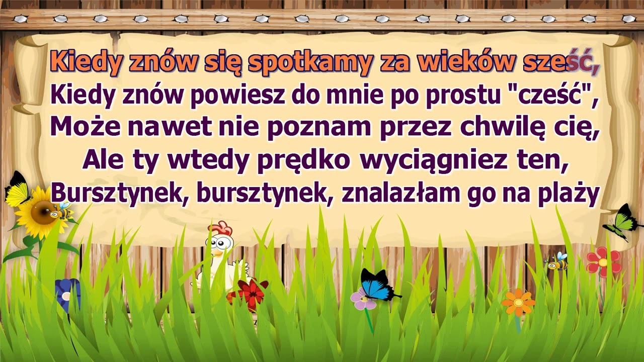 Fasolki - Bursztynek - z wokalem ( karaoke )