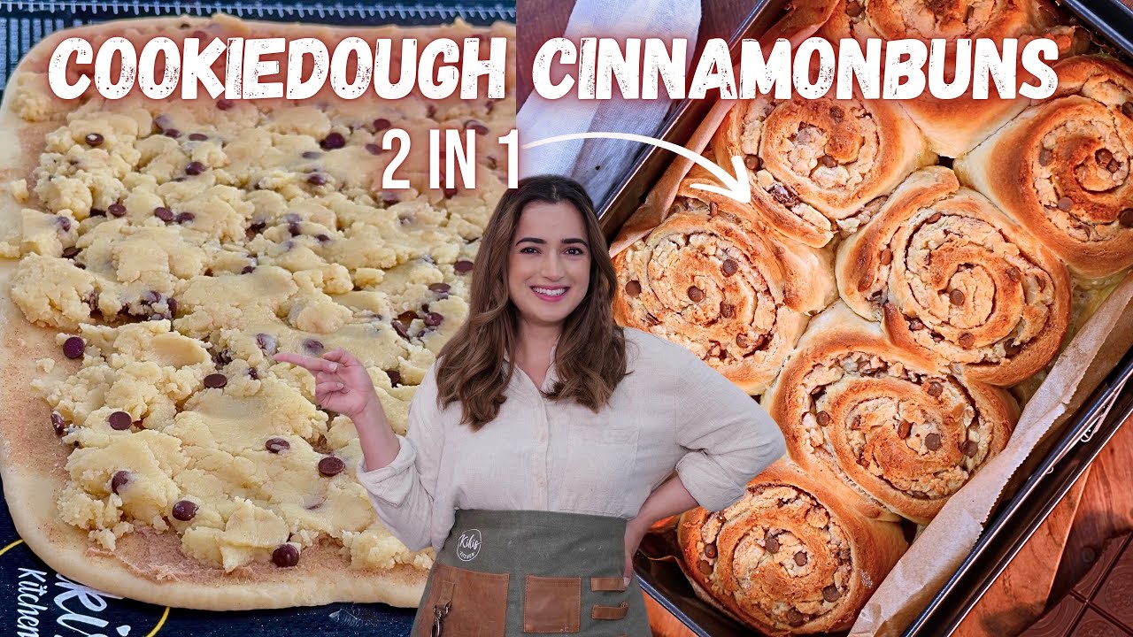 Wie schmeckt der TikTok-Trend COOKIEDOUGH-Cinnamonbuns | Zimtschnecken mit Keksteig? 😍