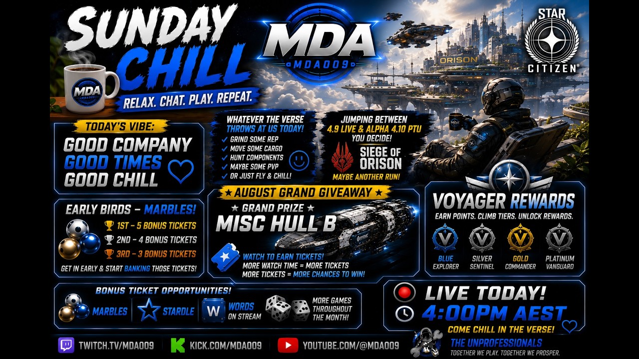 HULL B GIVEAWAY !entergiveaway | STELLAR SUNDAY | VOYAGER REWARDS | THE UNPROFESSIONALS
