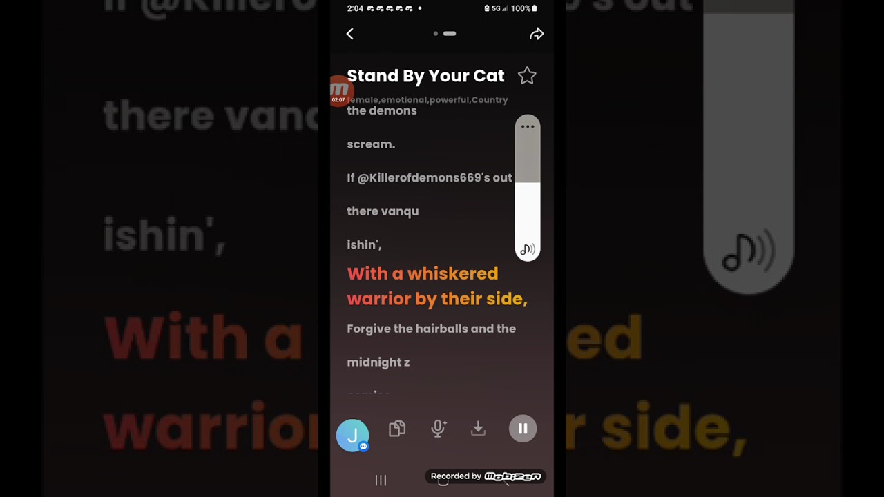 @Killerofdemons669 Theme Song:Stand by Your Cat 