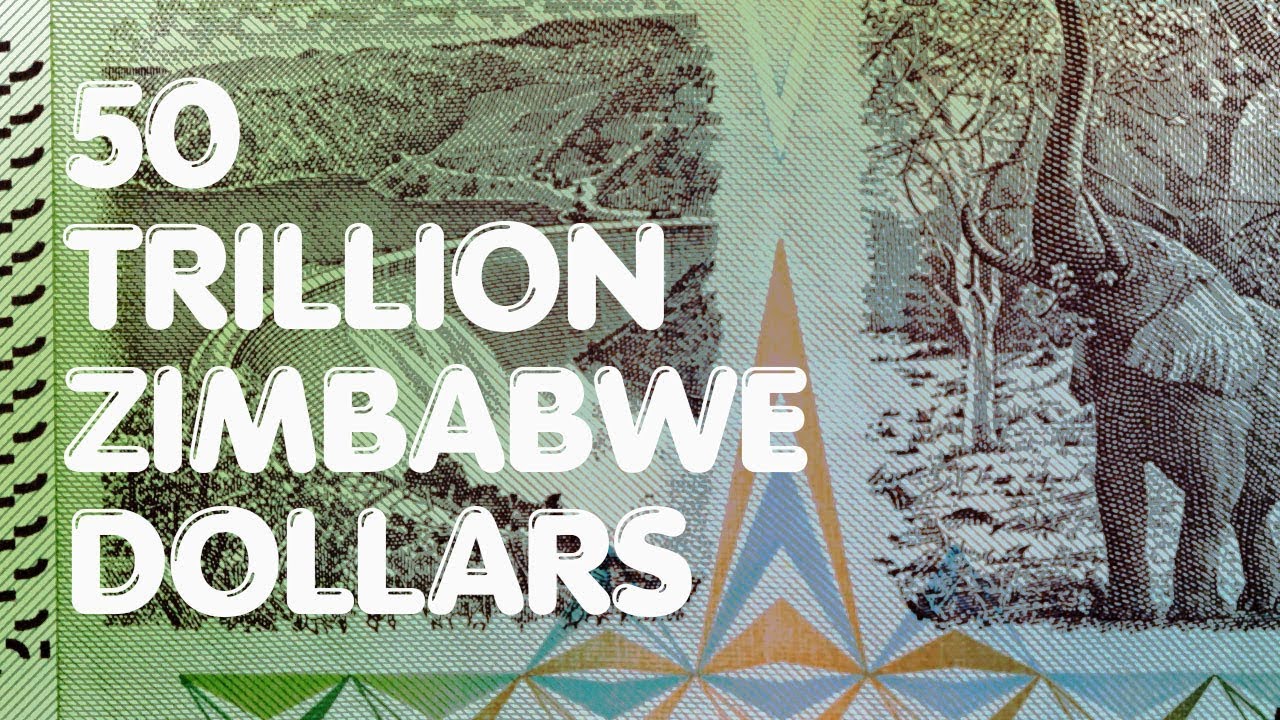 50 Trillion Zimbabwe Dollars - Featuring Kariba Dam and the African Bush Elephant!