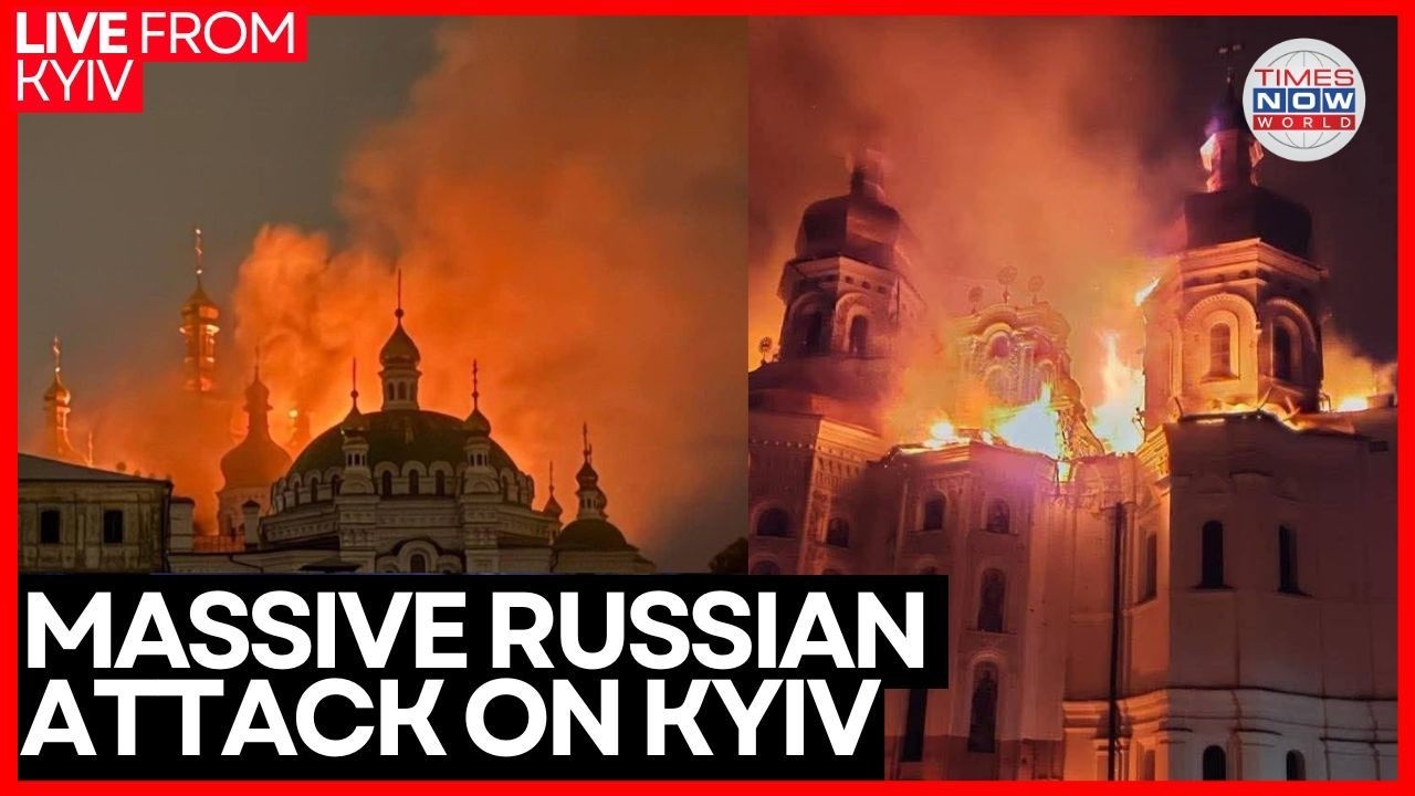 KYIV MONASTERY ATTACK LIVE | Russia Strikes Kyiv Pechersk Lavra; 140,000 Without Power After Barrage