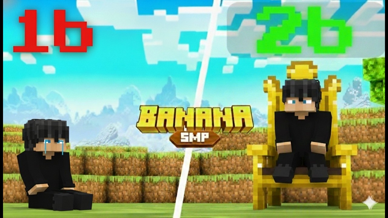 How I Grinded 2b+ In Banana Smp 🍌 | #minecraft