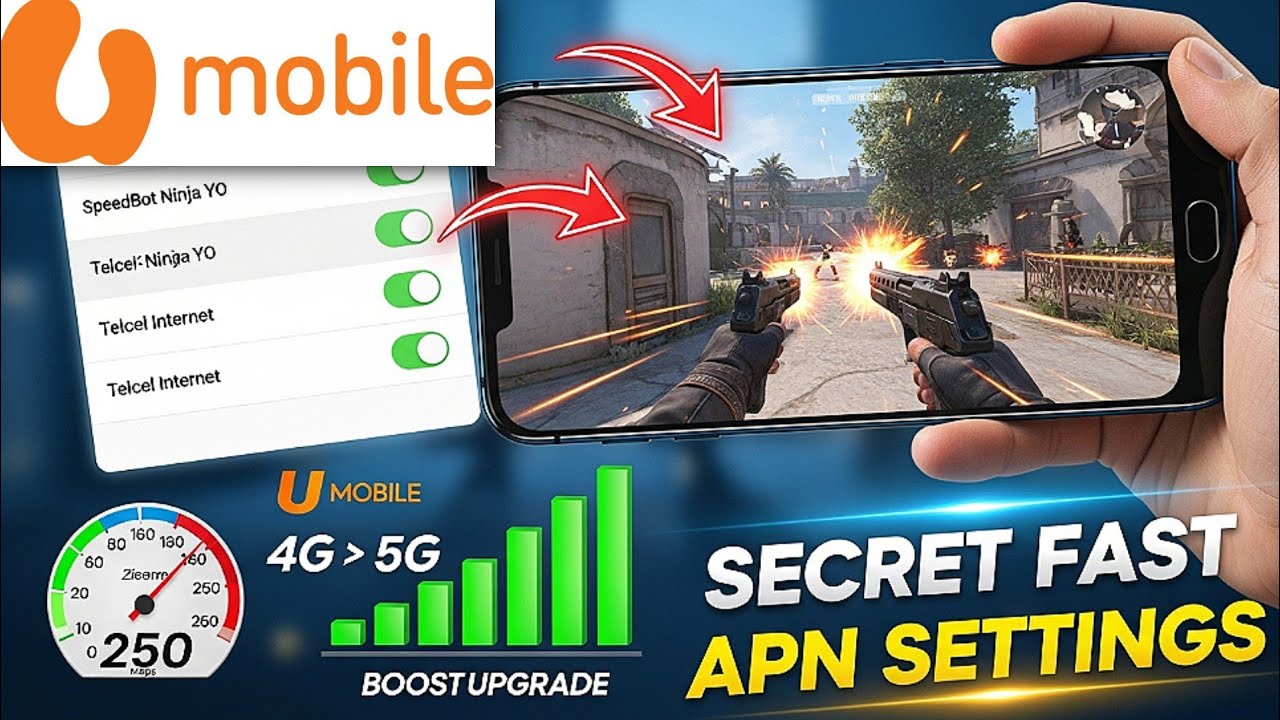 Настройки APN U Mobile 5G 2025 | Увеличьте скорость до 50 Мбит/с