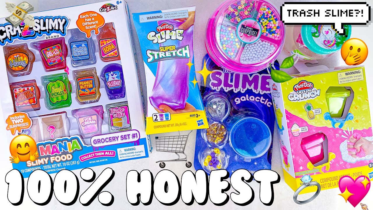 Target vs Walmart vs Ross Store Bought Slime Review 💖 $3 slime?