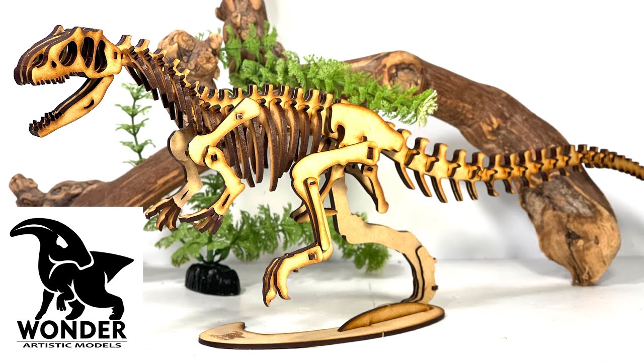 Wonder Artistic Models Allosaurus Review!! 3D Wooden Puzzle Skeleton