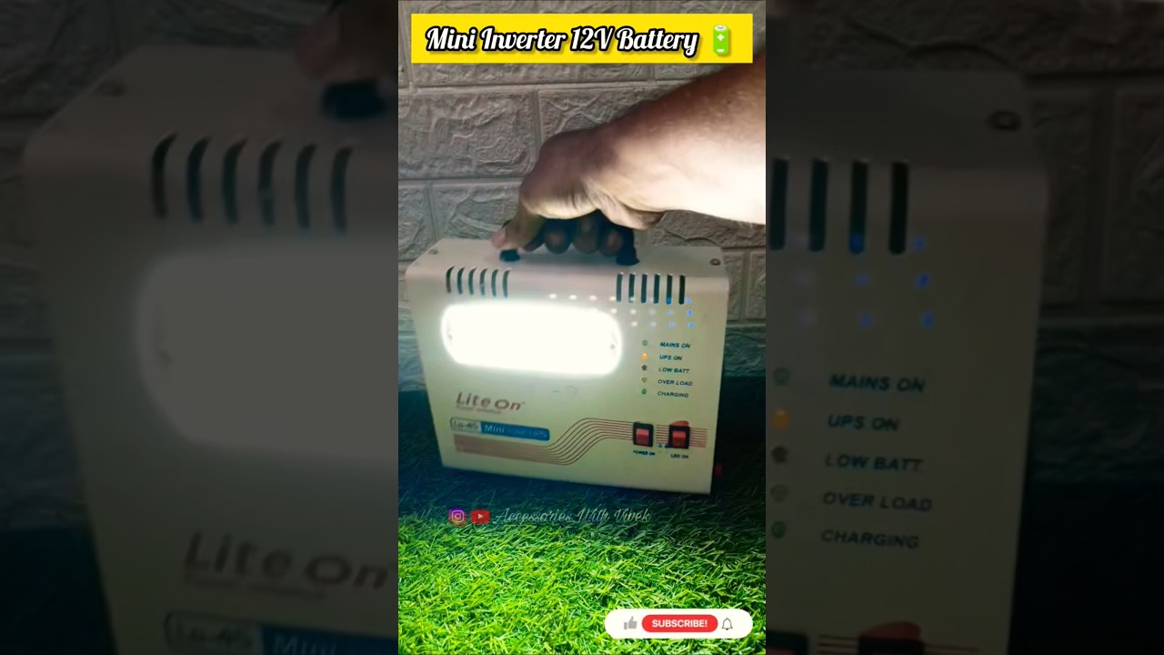 Liteon Mini Inverter 12v battery support solar panel #miniinverter #inverter #led #solar #viralshort