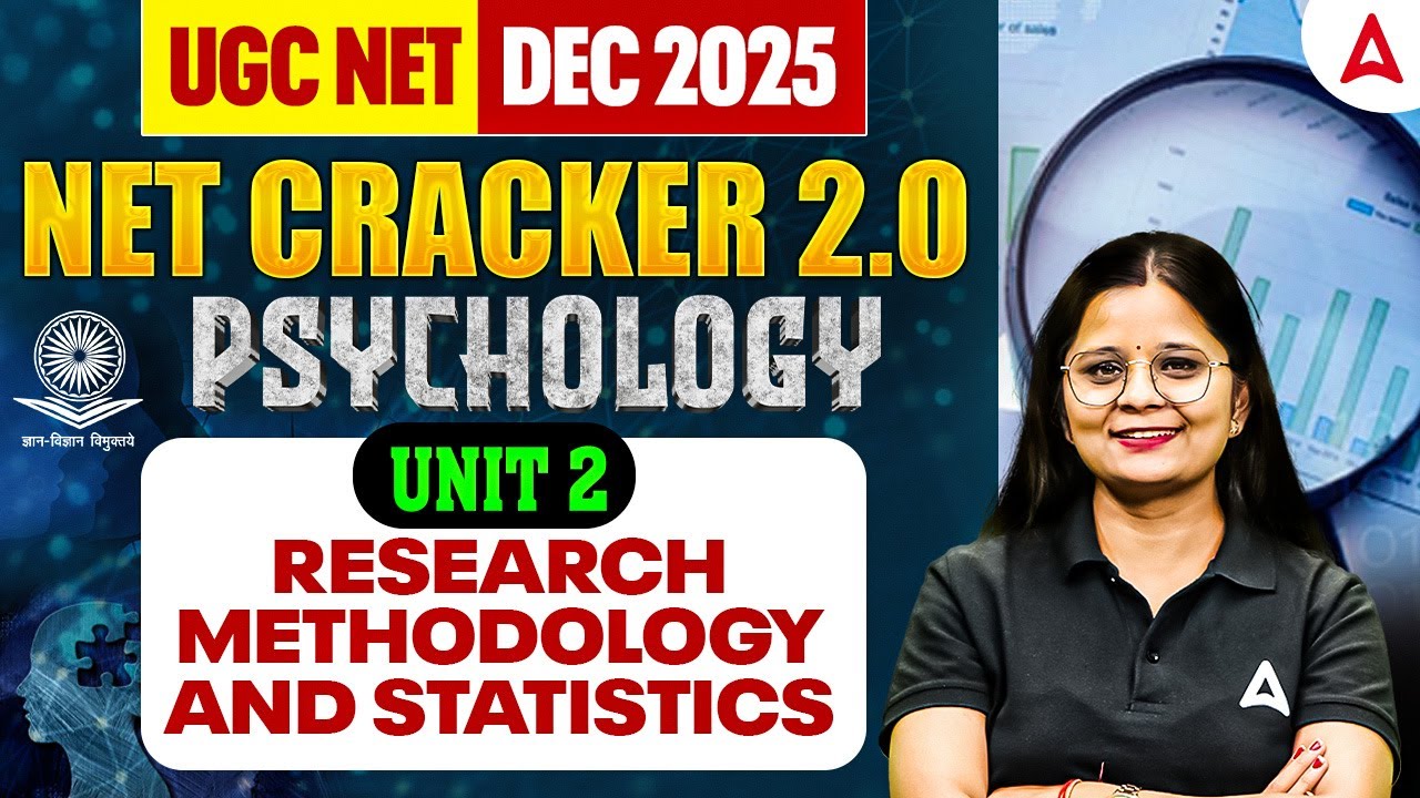 UGC NET Psychology | UGC NET Psychology Unit 2 Research Methodology And Statistics By Anjali Mam