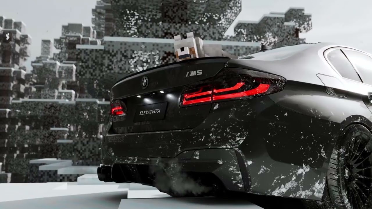 Shadow in the Snow | BMW M5 Minecraft - Live Wallpaper [FHD]