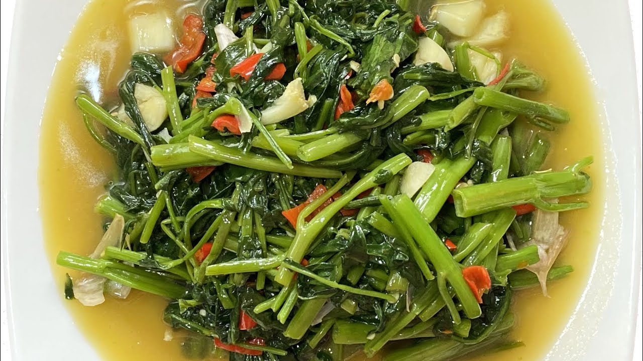ကန်စွန်းရွက်ချဉ်စပ်ကြော်/Spicy water spinach stri fried