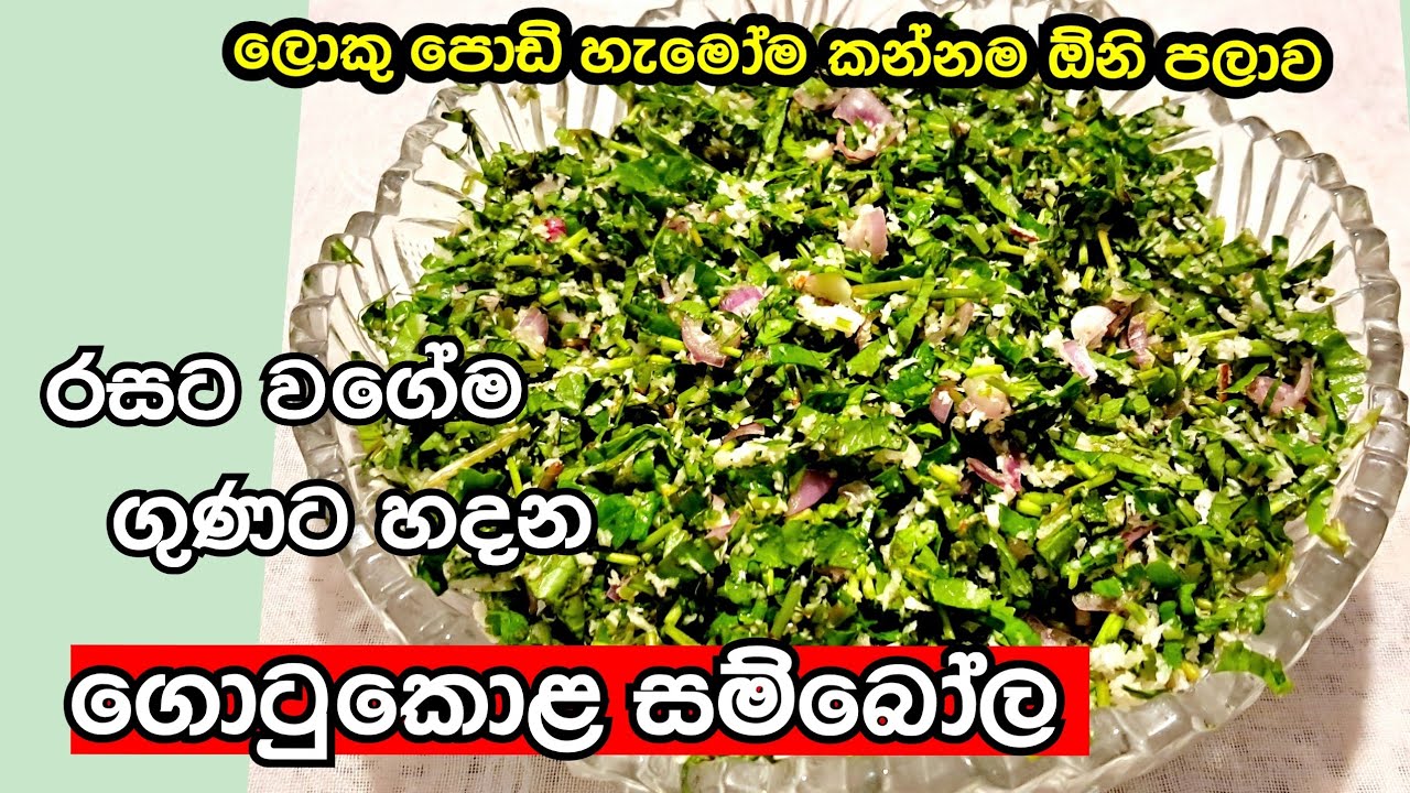 රස වගේම ගුණ ගොටුකොළ සම්බෝල| Gotukola Sambol | How to make Gotukola Sambol Gotu kola @StarKitchenLk