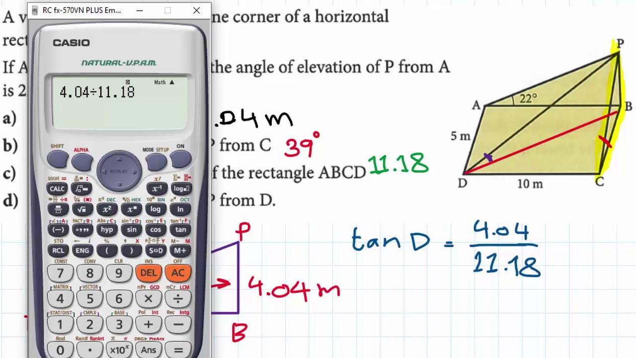 Pythagoras on  3D shapes, Oxford IGCSE math , lesson 10