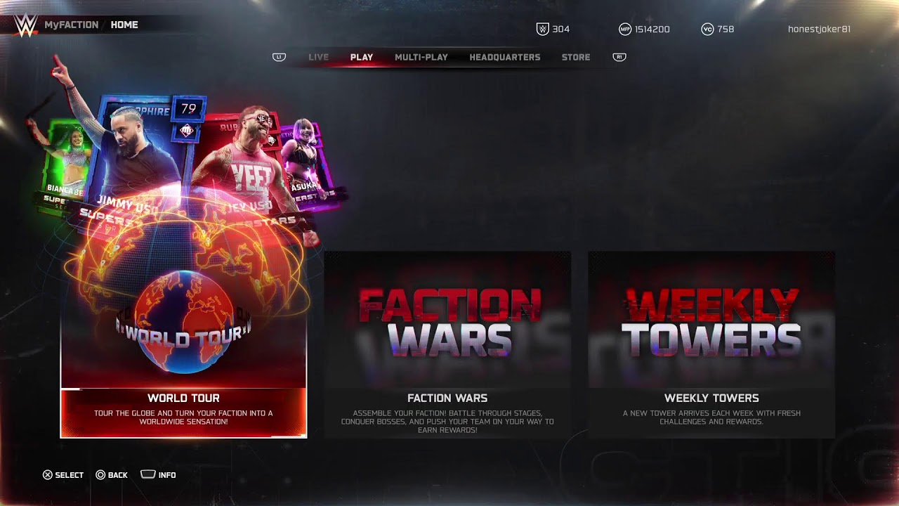 WWE 2K25 grind to 1,560,601 MFP)