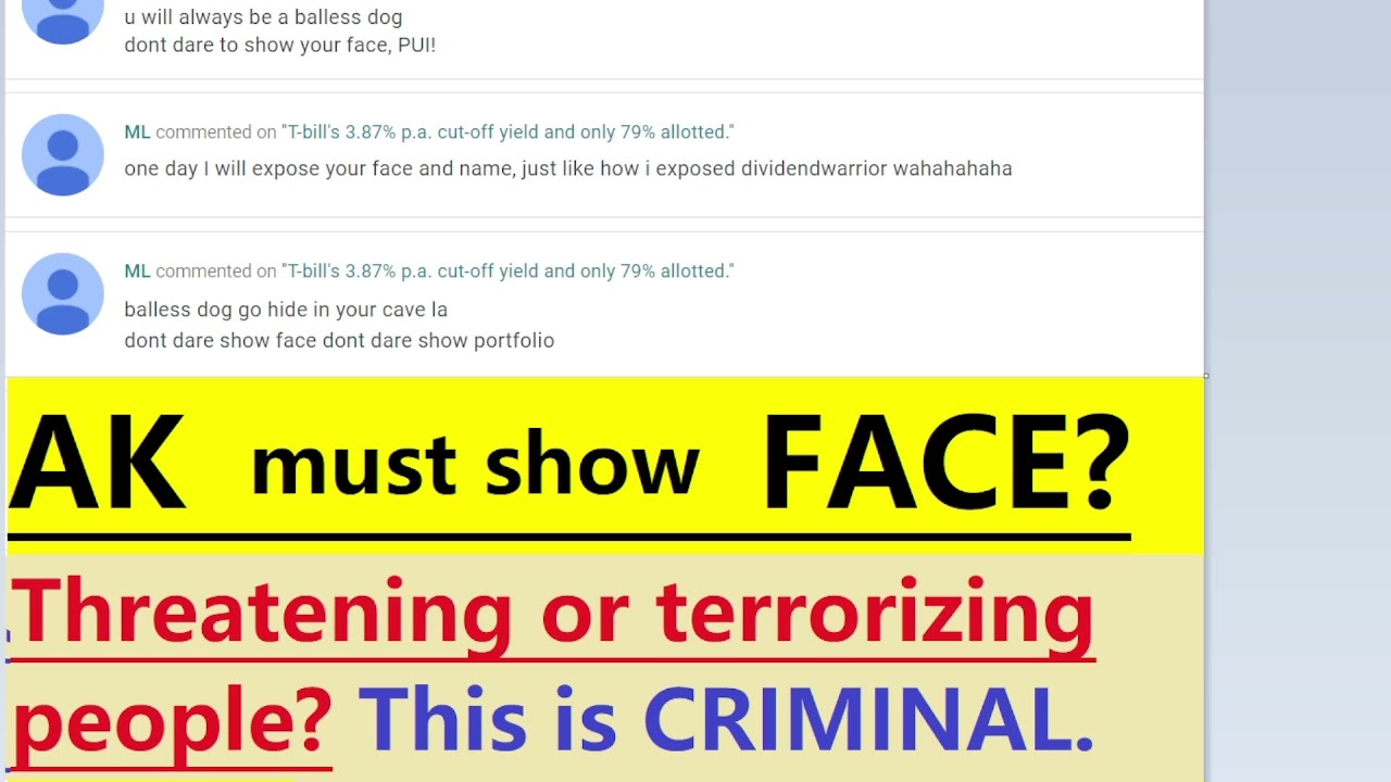 AK must reveal face and name? Threatening and terrorizing people? This is criminal!
