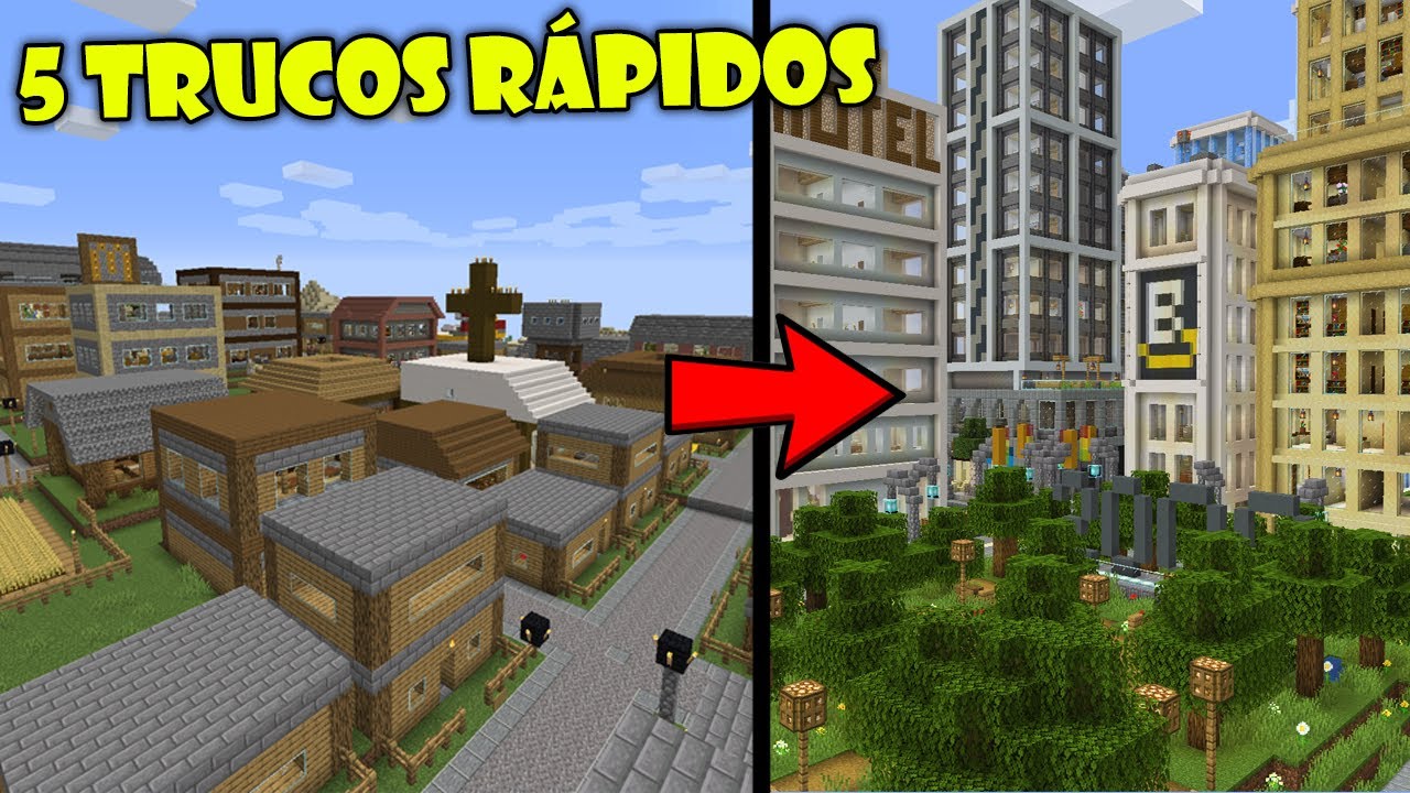 C&oacute;mo CONSTRUIR CIUDADES en MINECRAFT: 5 Trucos R&aacute;pidos