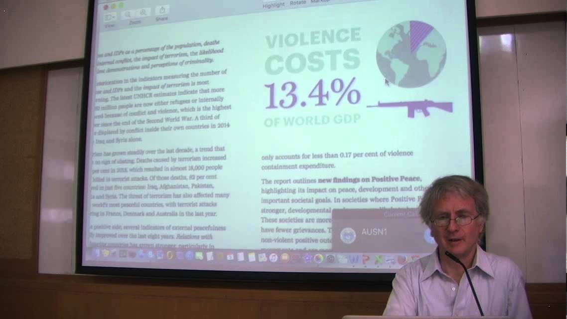 Highlights of Global Peace Index 2015 - Prof. Dr. Darryl Macer, President, AUSN