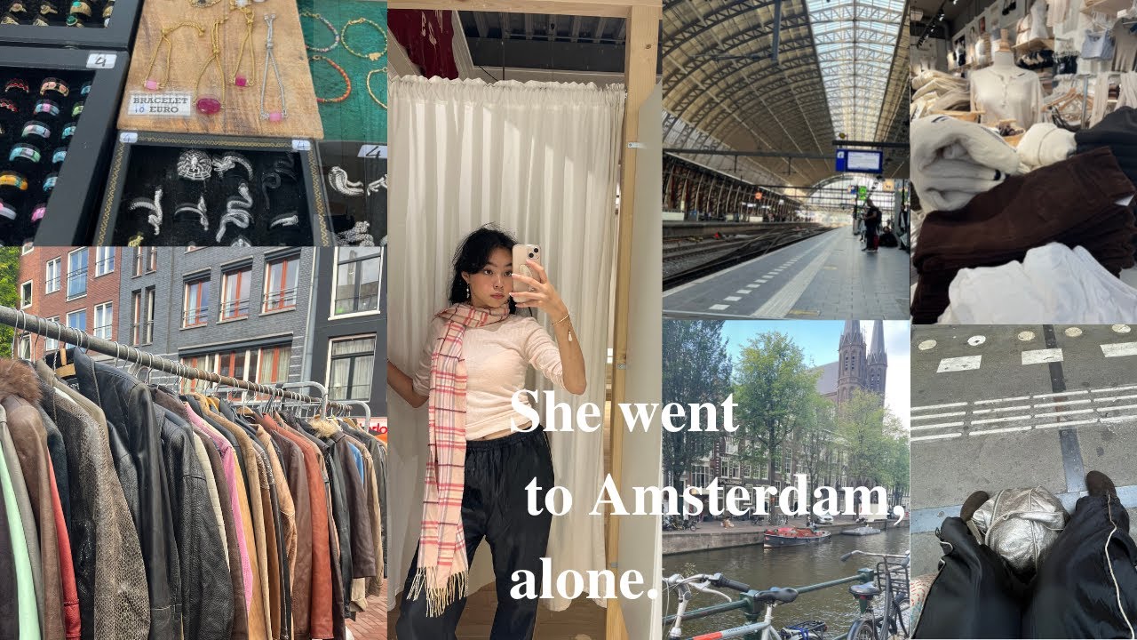 taking myself on a date to amsterdam (thrifting, brandy, try-on haul).
