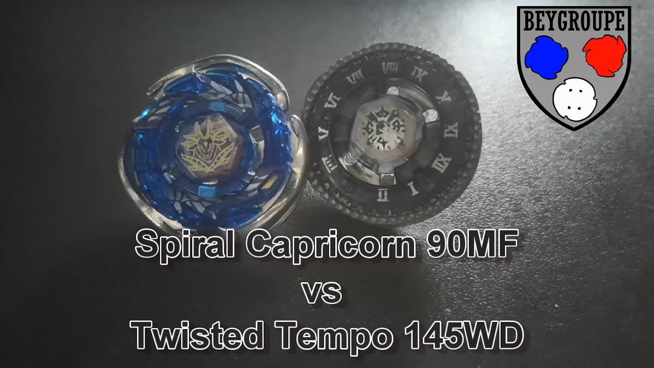 Beybattle Metal Masters: Spiral Capricorn 90MF VS Twisted Tempo 145WD