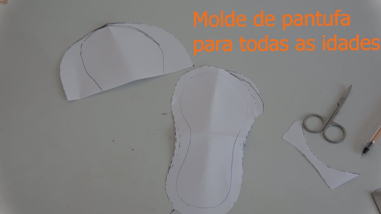 como fazer molde de pantufa para todas as idades