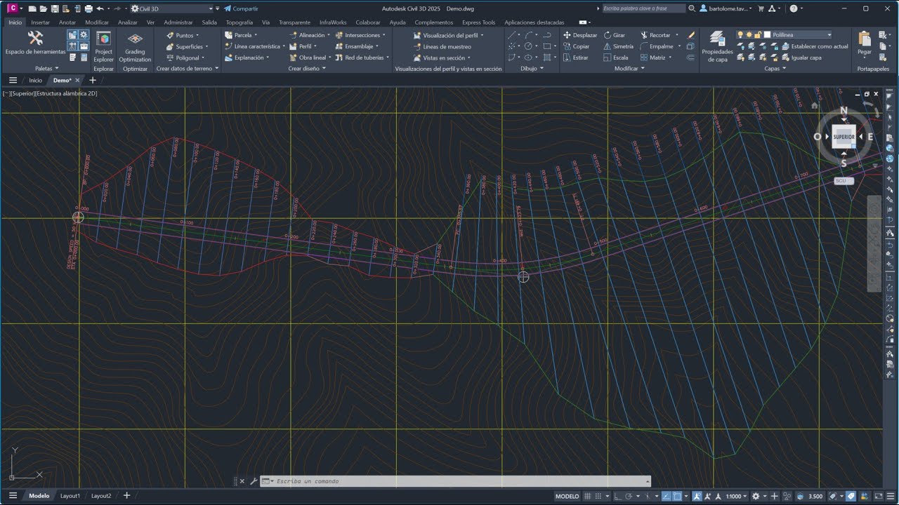 Diseño de Proyecto de Vías en Autodesk Civil 3D 2025