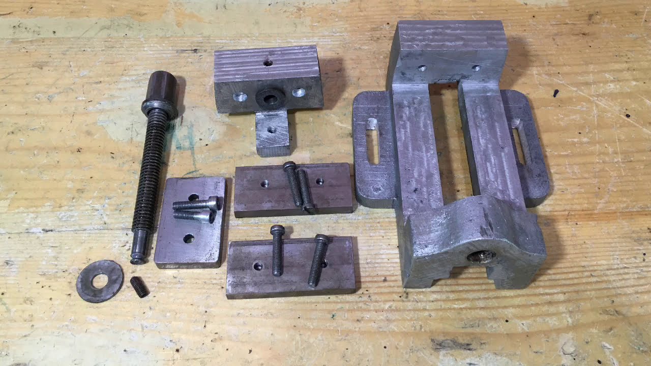 How to make the vise of the metal milling machine out of aluminum كيف تصنع ملزم الة فريز المعادن