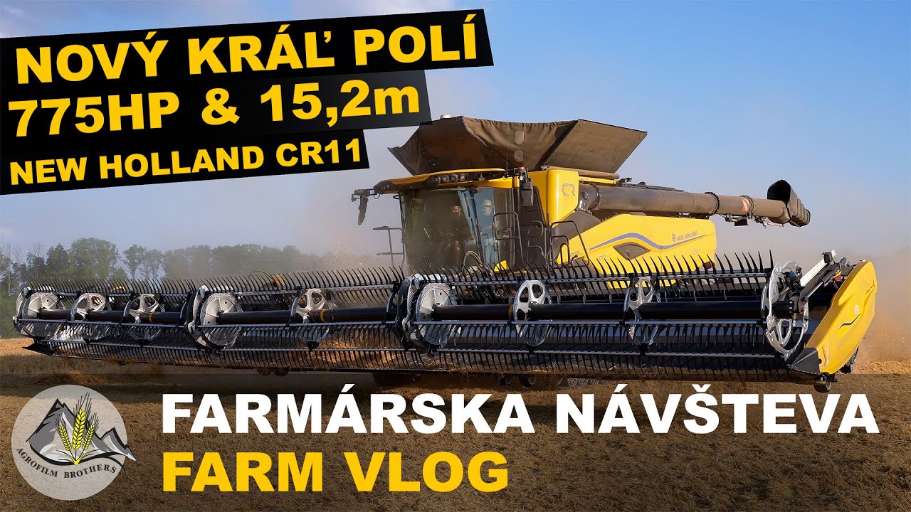 NOVÝ KRÁĽ POLÍ  [ New Holland CR11 & 15,2m MacDon ] Farmárska Návšteva FN#92