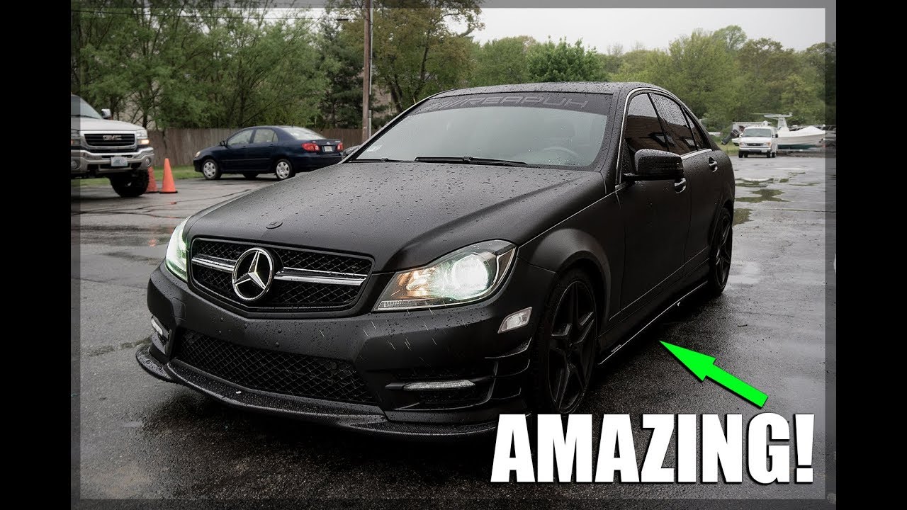 CUSTOM side splitters for my MERCEDES (They look awesome)