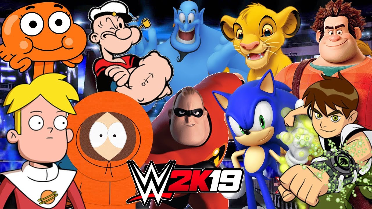 WWE CARTOON ROYAL RUMBLE | WWE 2K19
