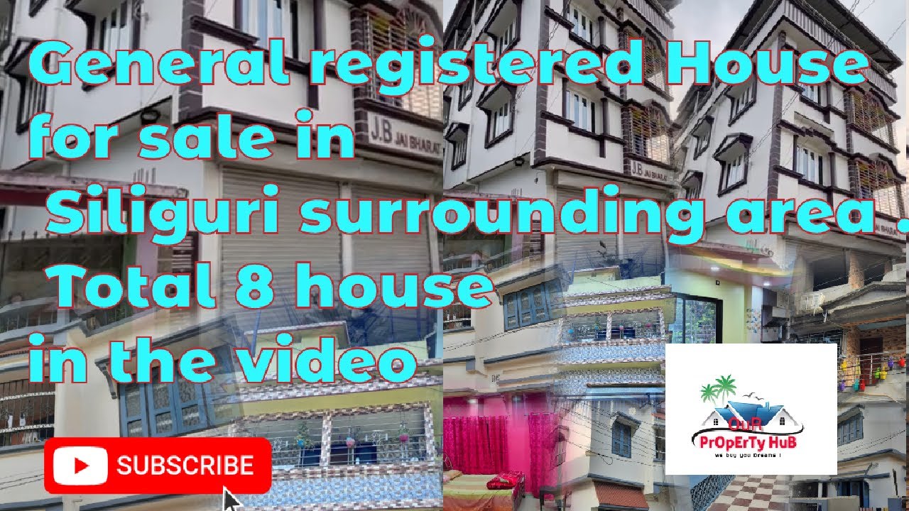 General registered House for sale in Siliguri surrounding area . Total 8 house in the video