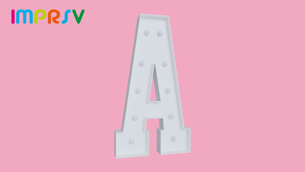 4FT Light Up Letter A User Guide (Jersey Font)