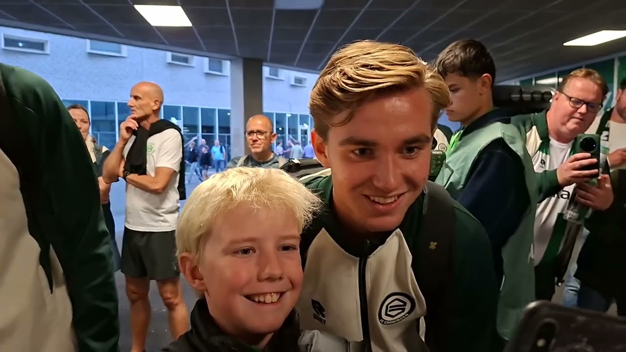 #groher Aankomst FC Groningen voor de wedstrijd tegen Heracles Almelo 