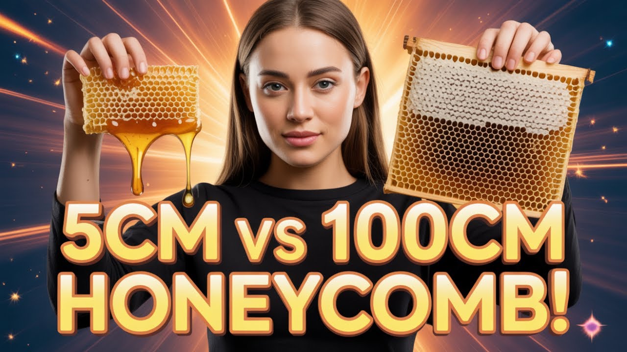 From 5cm to 150cm! Extreme Size Honeycomb Eating 🍯Mouth ASMR | AIBEY ASMR