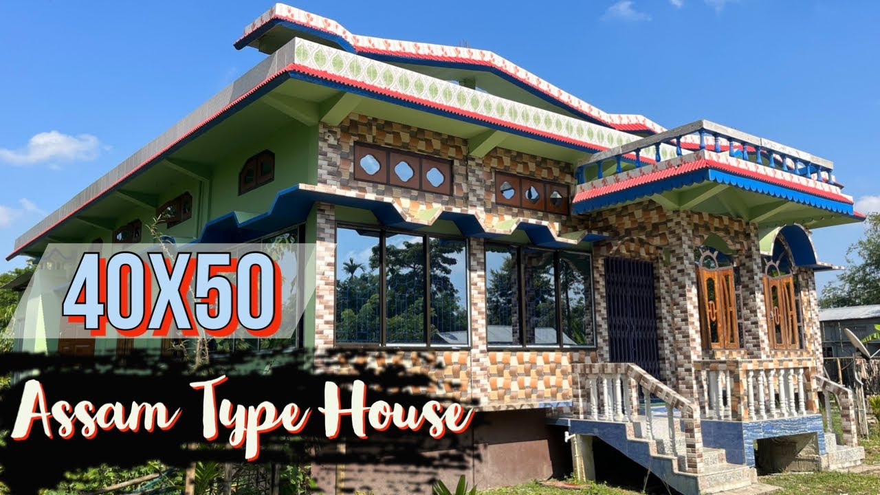 Beautiful House 🏡 Assam Type House Design || 40×50 House Design || 4 Bedroom House Plan || 4BHK