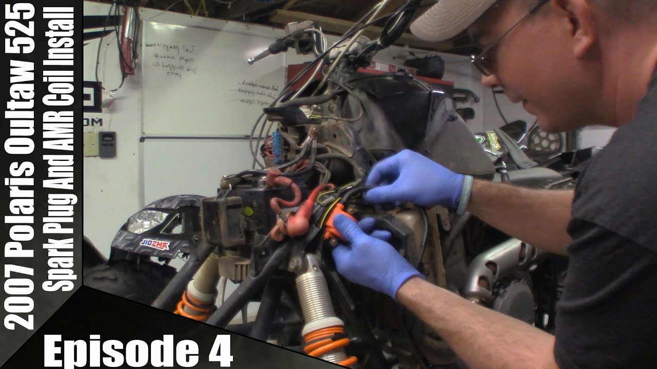 AMR Coil,Spark Plug Wire, Spark Plug Boot, and Spark Plug Install 2007 Polaris Outlaw 525