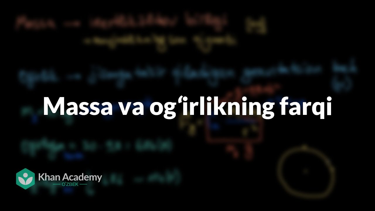 Massa va ogʻirlikning farqi |  |  Markazga intilma kuch va gravitatsiya | Fizika