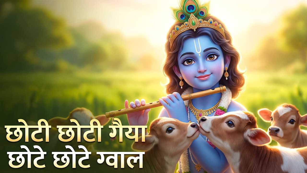 छोटी छोटी गैया 🐄 Chhote Chhote Gwaal | Krishna Song 💙 | Kids एनीमेशन
