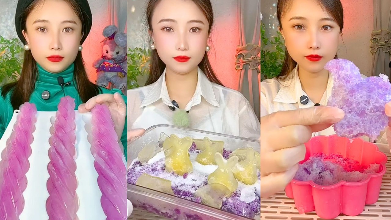 Homemade Chinese Ice Eating ASMR | Soft Frozen Desserts & Snow Ice Sounds #110