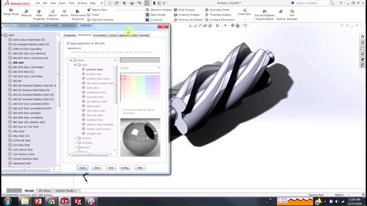 SOLIDWORKS: Custom Material Library