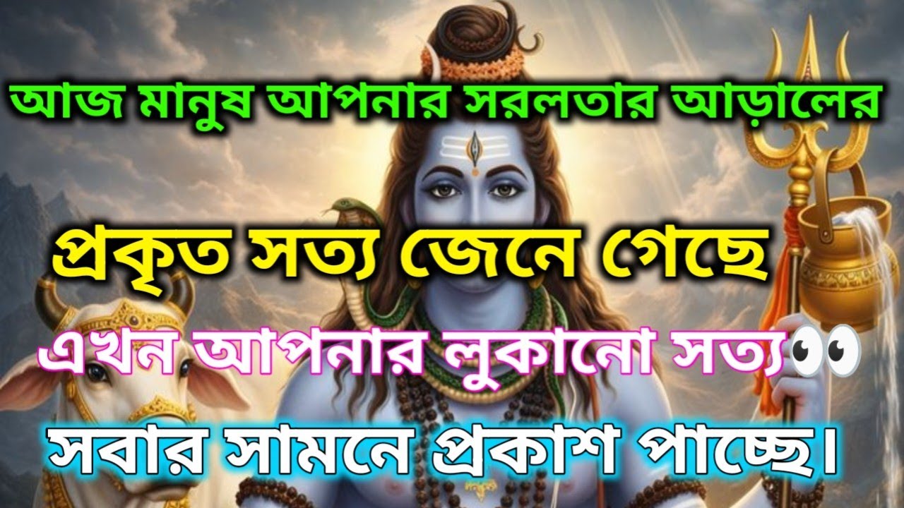 ✅🤔মানুষ আপনার নিষ্পাপতার আড়ালের সত্যজেনে গেছে | 🕉️ মহাদেবের কৃপা #hindudeity #mahadev 