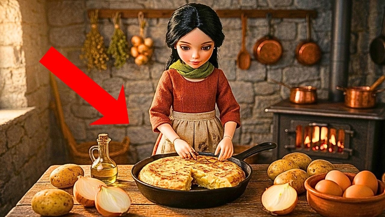 Cocina de Tortilla Española con Muñeca en Miniatura ASMR | Historia de Cocina Pequeña de Aldea Vasca