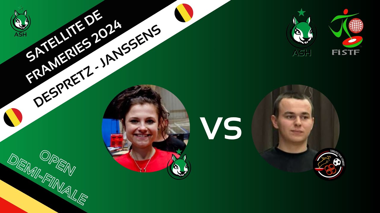 Subbuteo : Emilie Despretz vs Noah Janssens (Satellite de Frameries 15/09/24) (demi-finale Open)